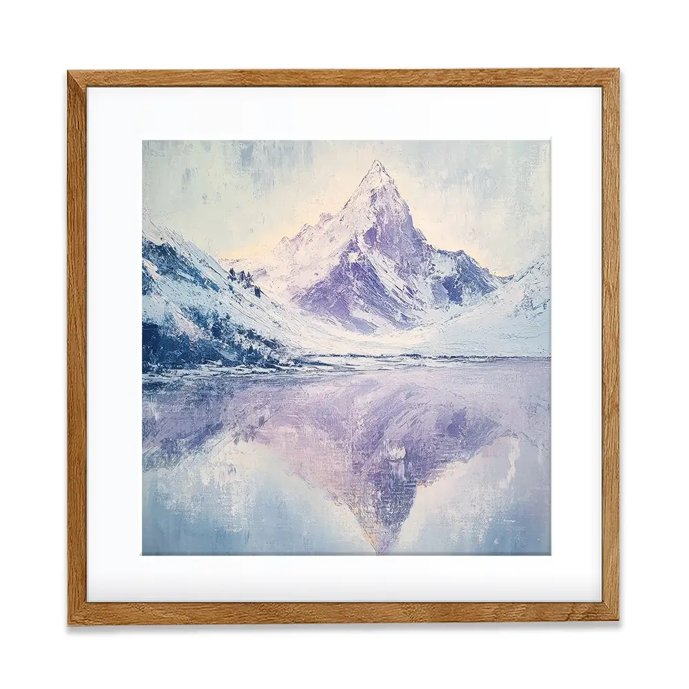 Winter Mountains Square Framed Art Print Winter Mountains Square Framed Art Print wall art product Tanya Ocean