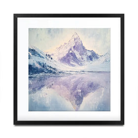 Winter Mountains Square Framed Art Print Winter Mountains Square Framed Art Print wall art product Tanya Ocean