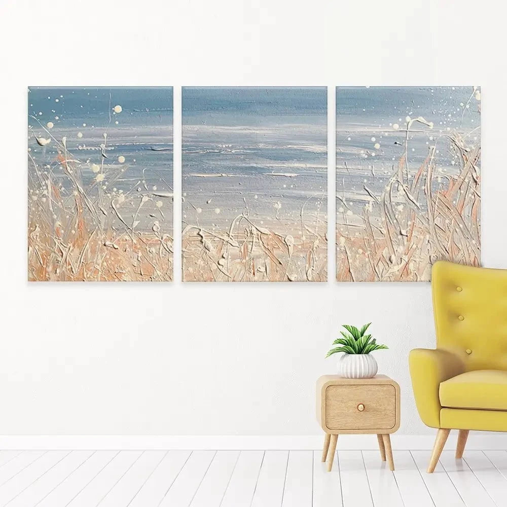 Winter Sea Trio Canvas Print Winter Sea Trio Canvas Print wall art product Charlotte Anna Reed