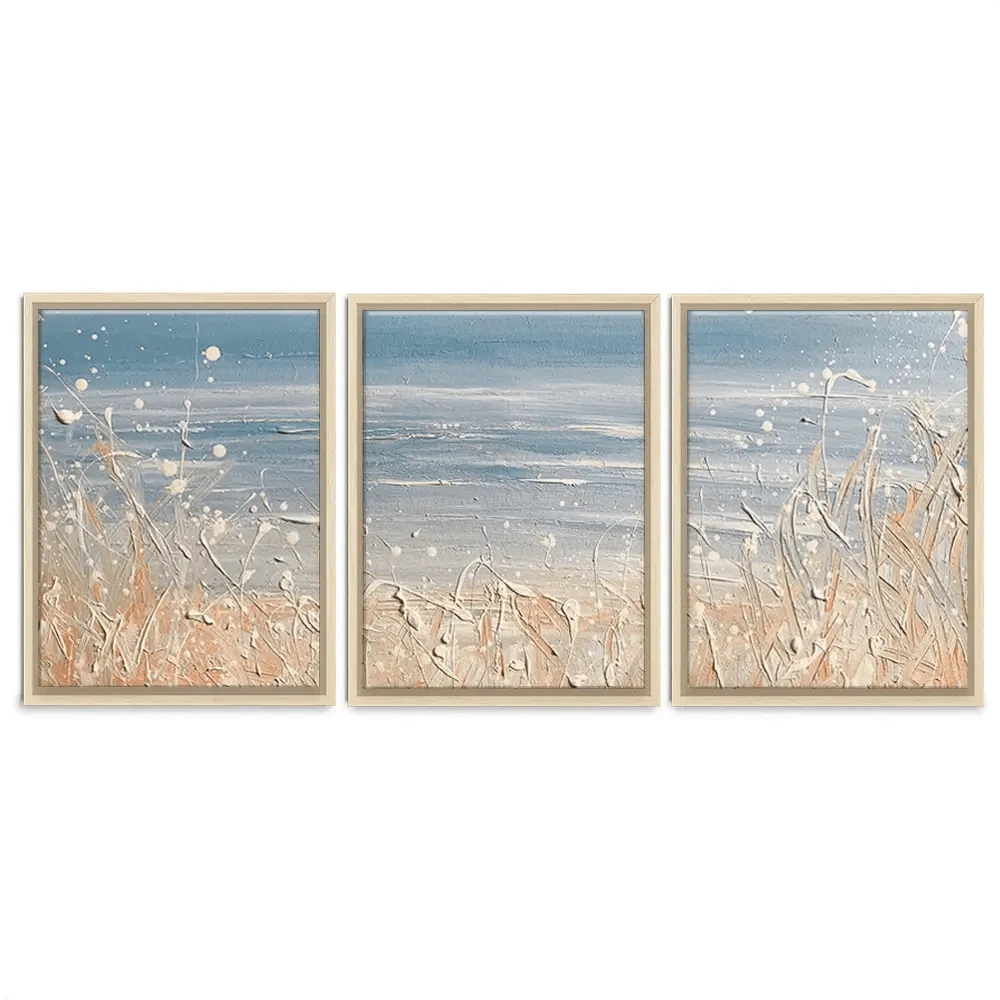 Winter Sea Trio Canvas Print Winter Sea Trio Canvas Print wall art product Charlotte Anna Reed