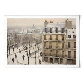 Winter Town Art Print Winter Town Art Print wall art product Arlington Prints - Independent
