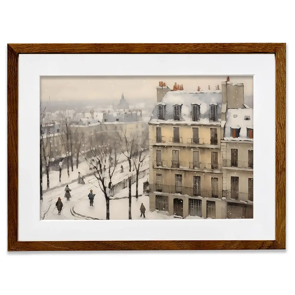 Winter Town Framed Art Print Winter Town Framed Art Print wall art product Arlington Prints - Independent