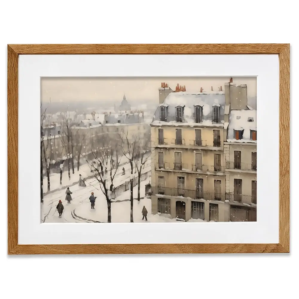 Winter Town Framed Art Print Winter Town Framed Art Print wall art product Arlington Prints - Independent