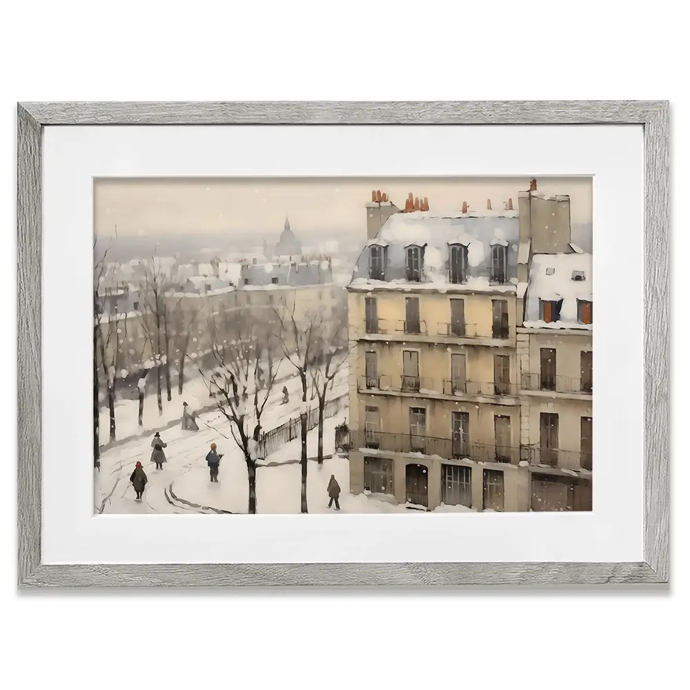 Winter Town Framed Art Print Winter Town Framed Art Print wall art product Arlington Prints - Independent