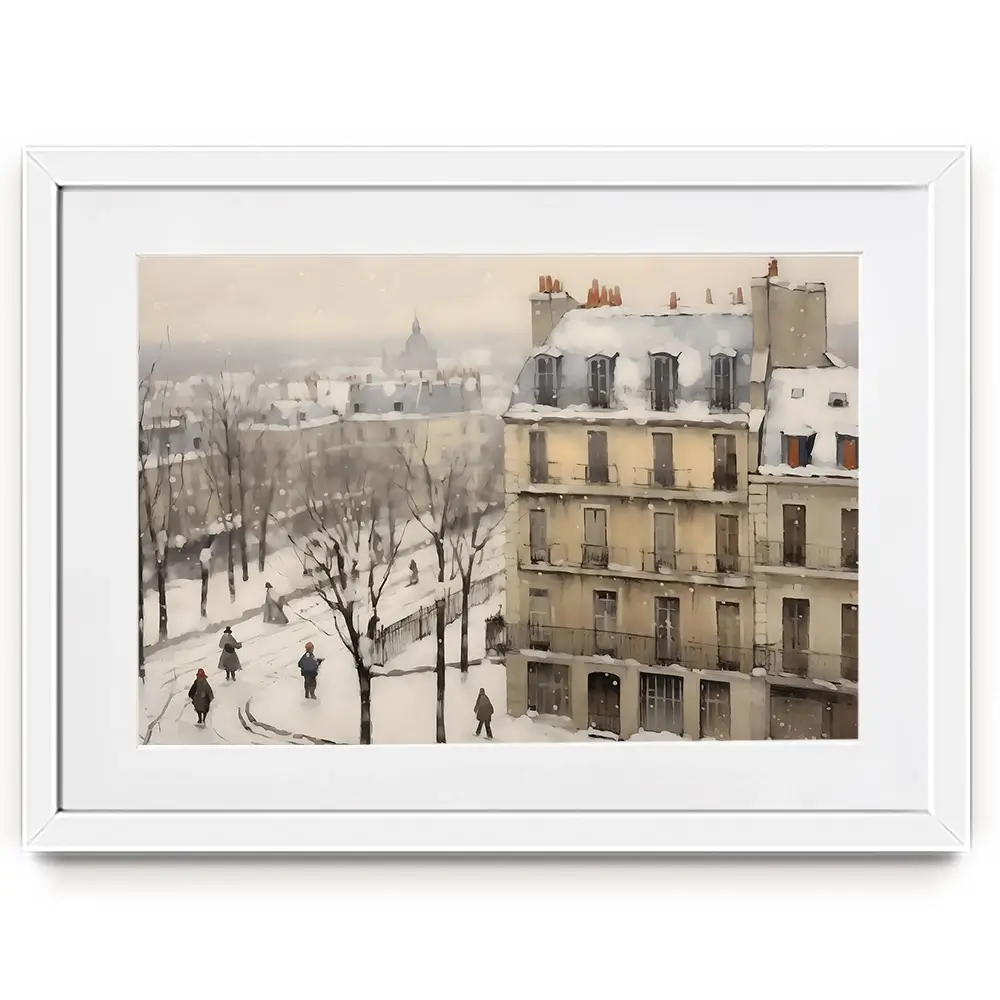 Winter Town Framed Art Print Winter Town Framed Art Print wall art product Arlington Prints - Independent