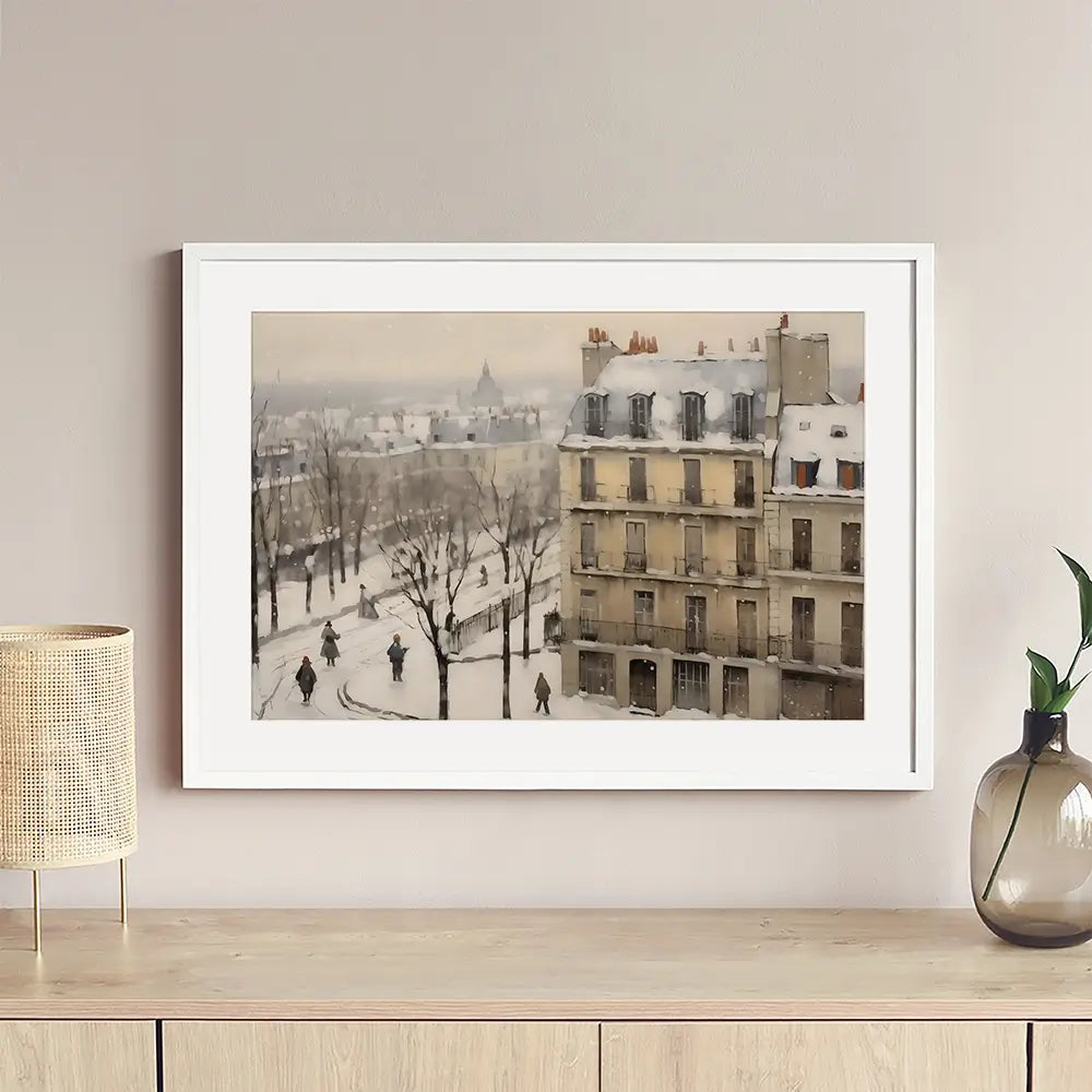 Winter Town Framed Art Print Winter Town Framed Art Print wall art product Arlington Prints - Independent