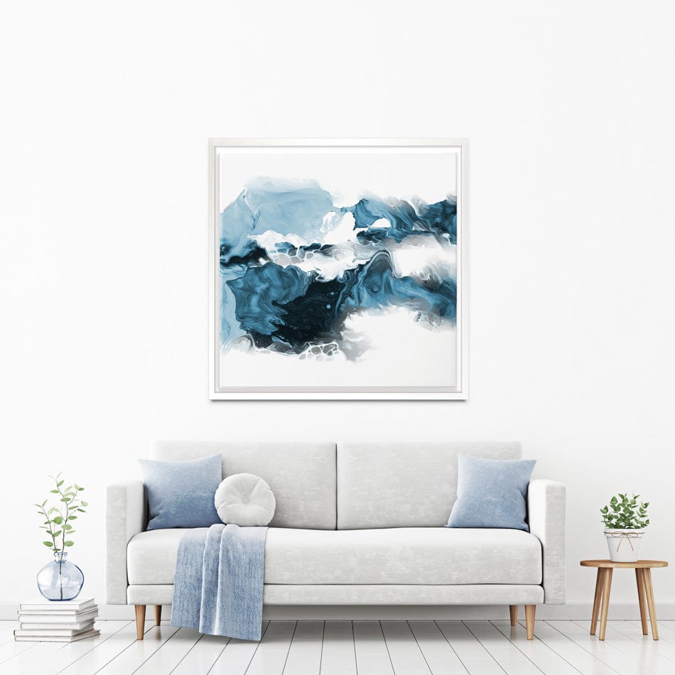 Wispy Blue Square Canvas Print wall art product allart / Shutterstock