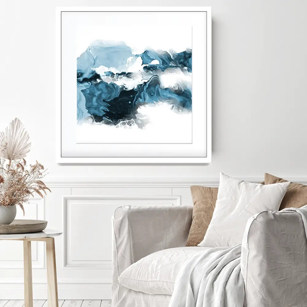Wispy Blue Square Framed Art Print Wispy Blue Square Framed Art Print wall art product allart / Shutterstock