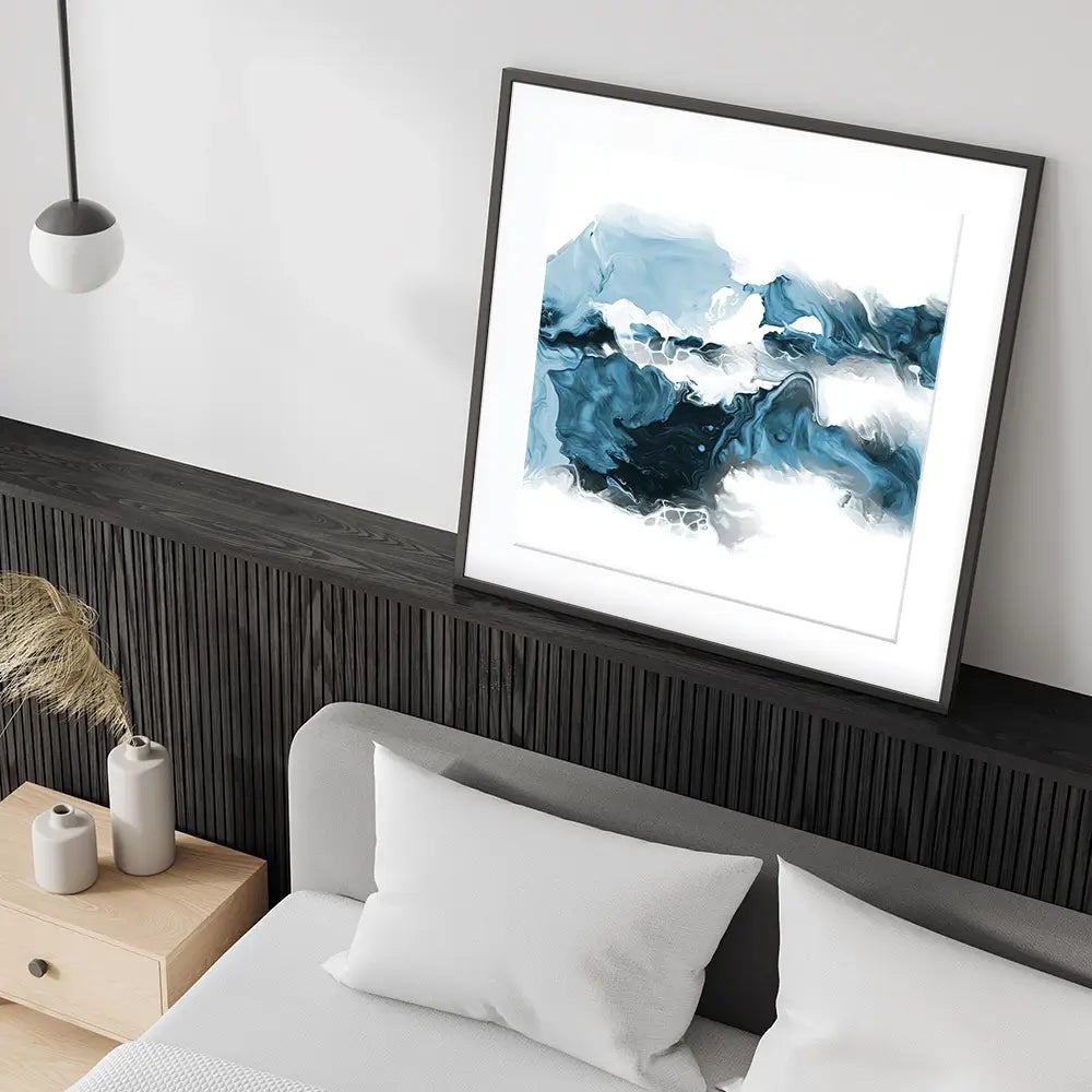 Wispy Blue Square Framed Art Print Wispy Blue Square Framed Art Print wall art product allart / Shutterstock
