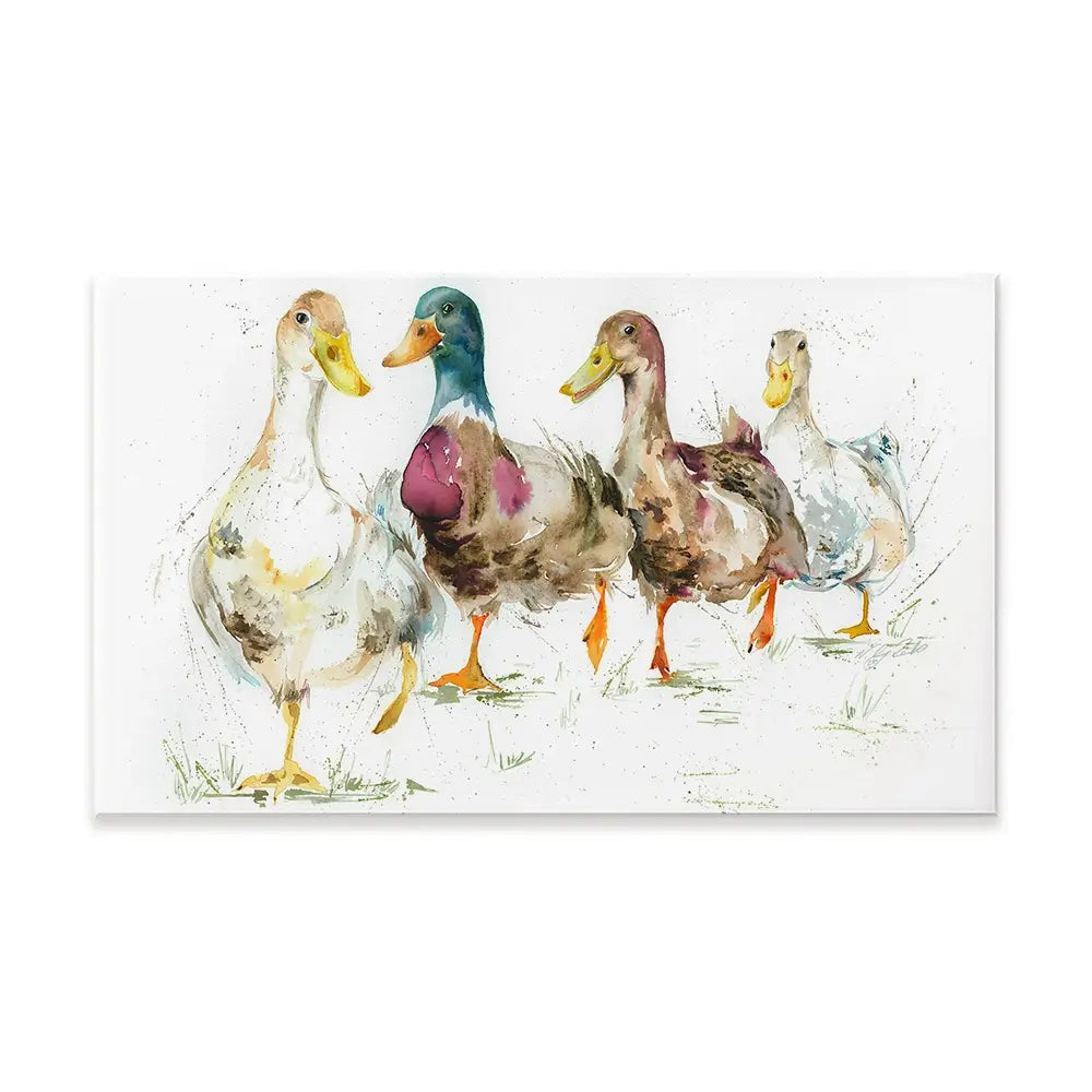 With A Waddle Canvas Print With A Waddle Canvas Print wall art product Nicola Jane Rowles