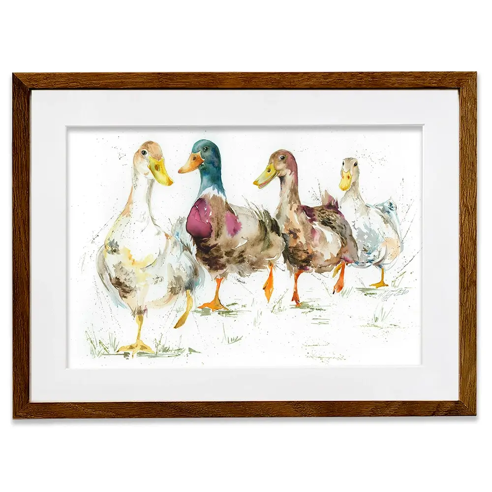 With A Waddle Framed Art Print With A Waddle Framed Art Print wall art product Nicola Jane Rowles
