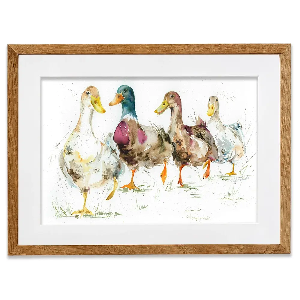 With A Waddle Framed Art Print With A Waddle Framed Art Print wall art product Nicola Jane Rowles