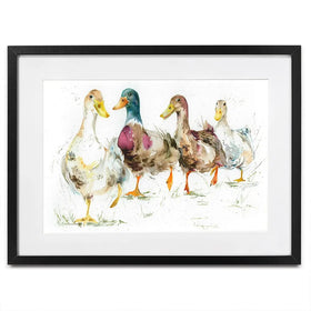 With A Waddle Framed Art Print With A Waddle Framed Art Print wall art product Nicola Jane Rowles