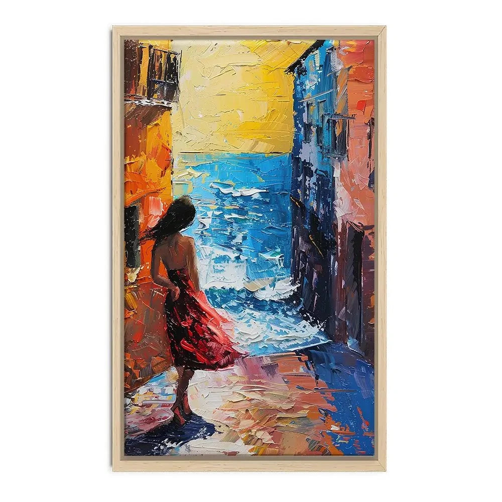 Woman Walking By The Sea Canvas Print Woman Walking By The Sea Canvas Print wall art product Elena Avanesova
