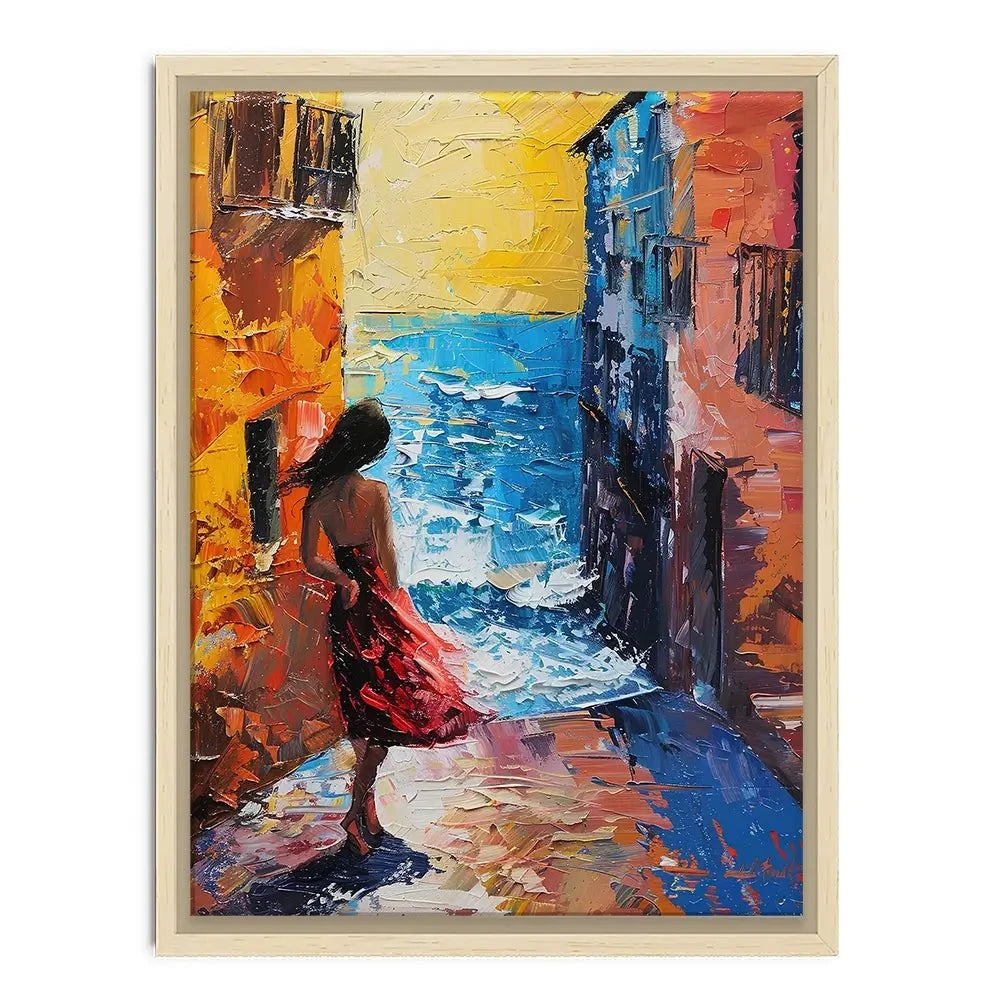 Woman Walking By The Sea Canvas Print Woman Walking By The Sea Canvas Print wall art product Elena Avanesova