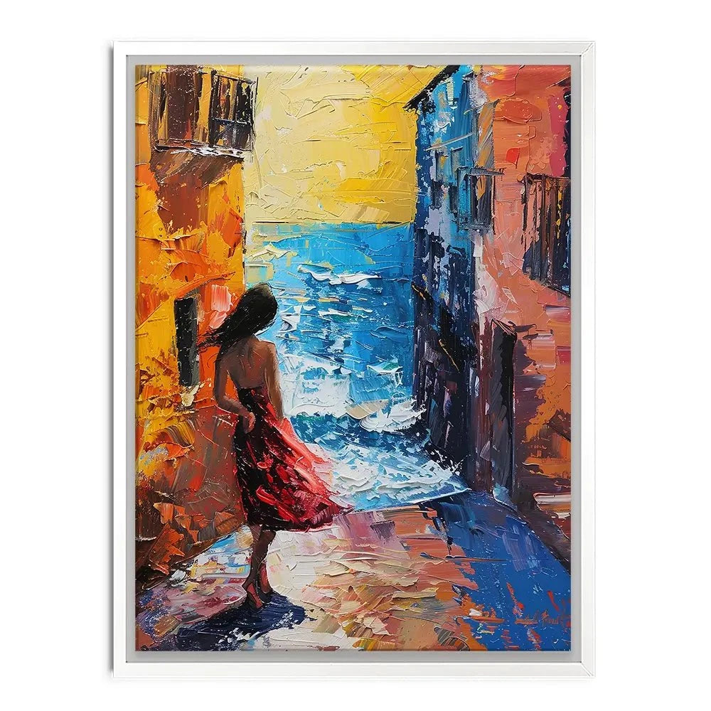 Woman Walking By The Sea Canvas Print Woman Walking By The Sea Canvas Print wall art product Elena Avanesova