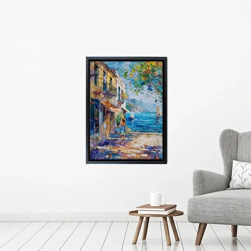 Woman Walking Down The Street Canvas Print Woman Walking Down The Street Canvas Print wall art product Elena Avanesova