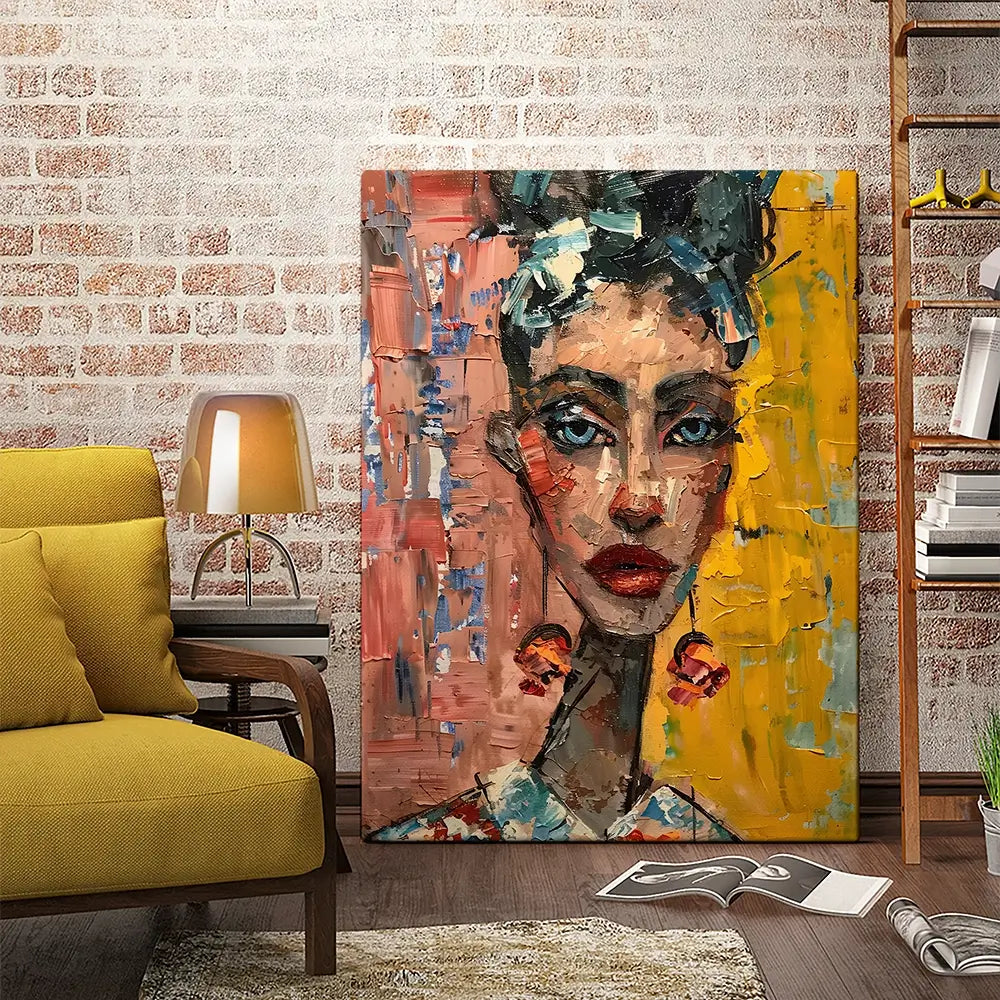 Woman With Earrings Canvas Print Woman With Earrings Canvas Print wall art product Elena Avanesova