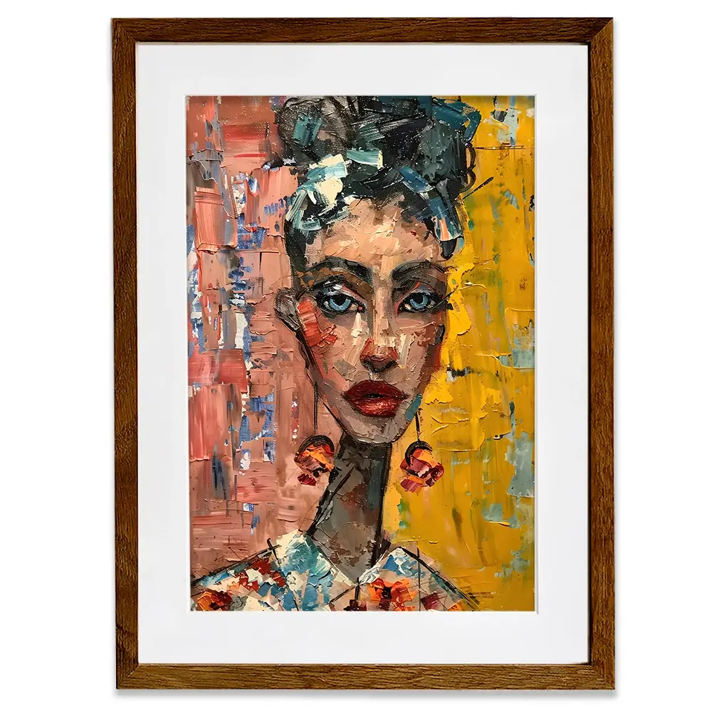 Woman With Earrings Framed Art Print Woman With Earrings Framed Art Print wall art product Elena Avanesova