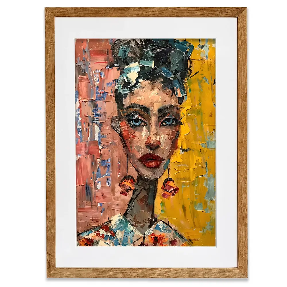 Woman With Earrings Framed Art Print Woman With Earrings Framed Art Print wall art product Elena Avanesova