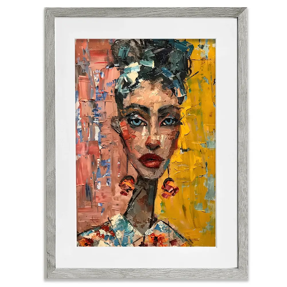 Woman With Earrings Framed Art Print Woman With Earrings Framed Art Print wall art product Elena Avanesova