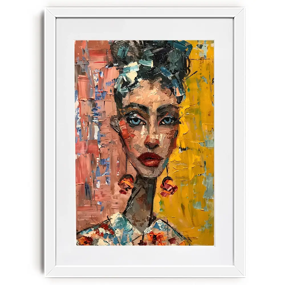 Woman With Earrings Framed Art Print Woman With Earrings Framed Art Print wall art product Elena Avanesova