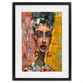 Woman With Earrings Framed Art Print Woman With Earrings Framed Art Print wall art product Elena Avanesova