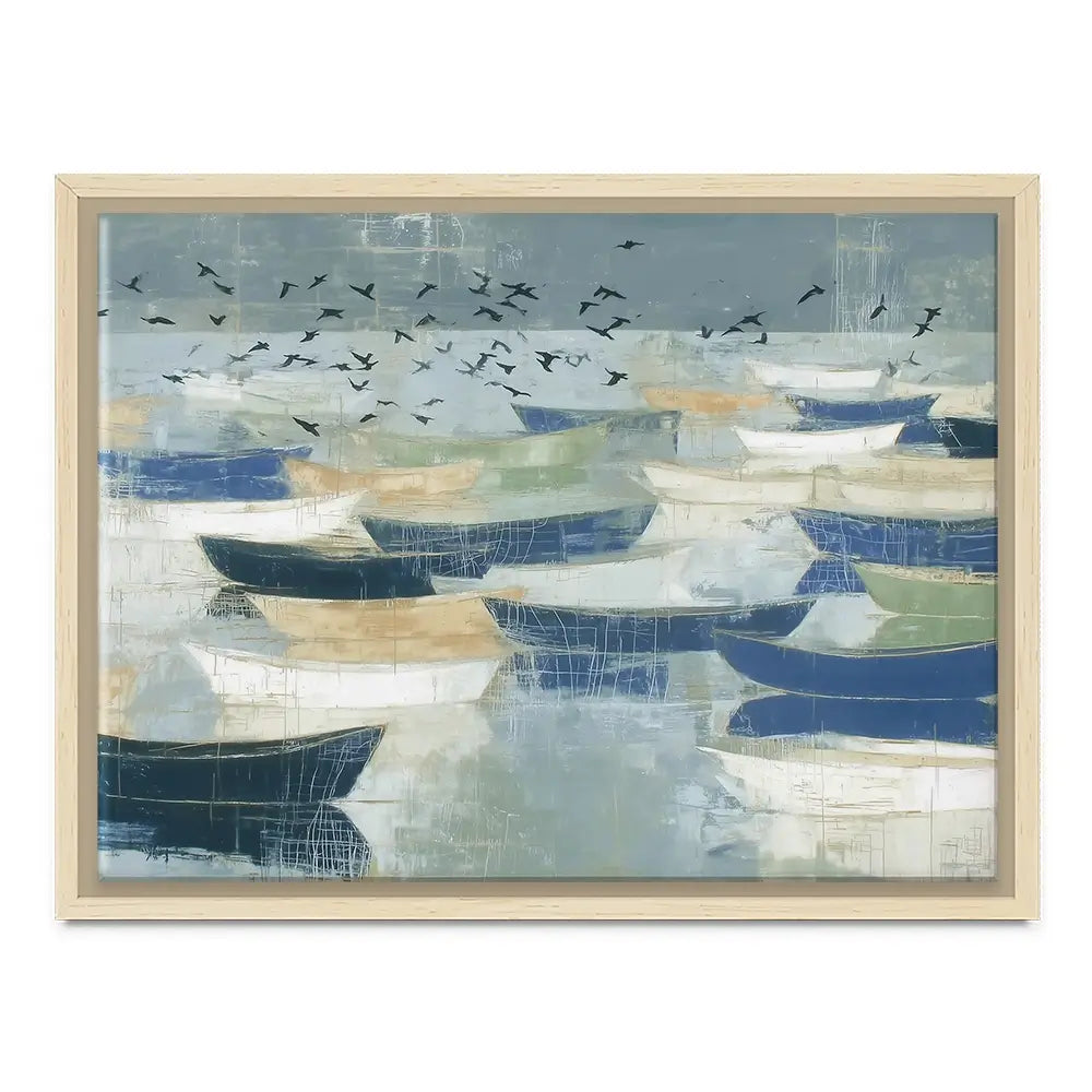 Wooden Fishing Fleet Canvas Print Wooden Fishing Fleet Canvas Print wall art product Chromatic Storm Studio