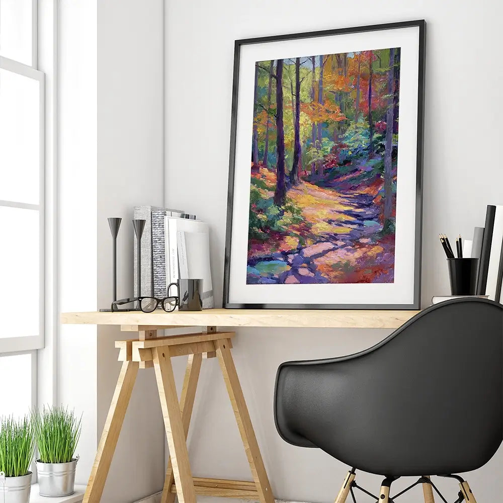 Woodland Stroll Framed Art Print Woodland Stroll Framed Art Print wall art product David Alexander Elder