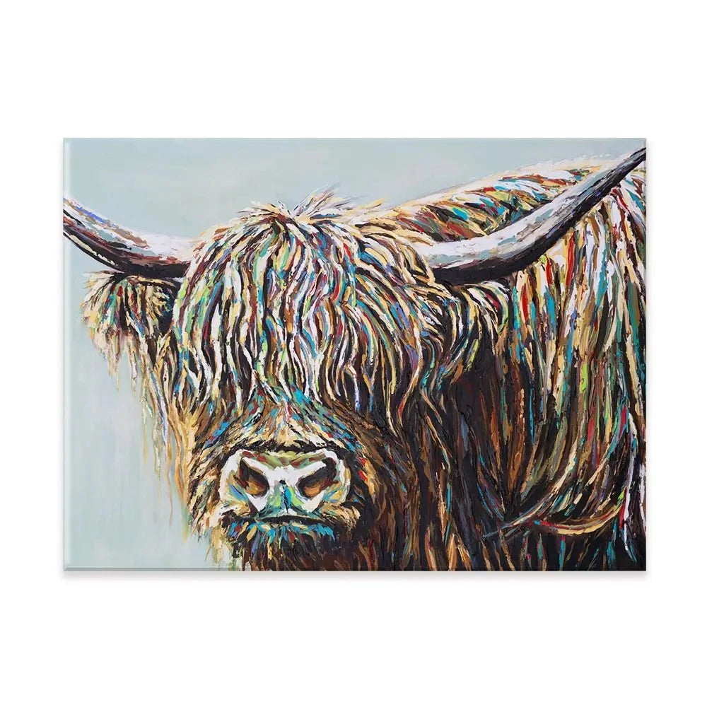 Woolly Highland Canvas Print Woolly Highland Canvas Print wall art product Carolee Vitaletti