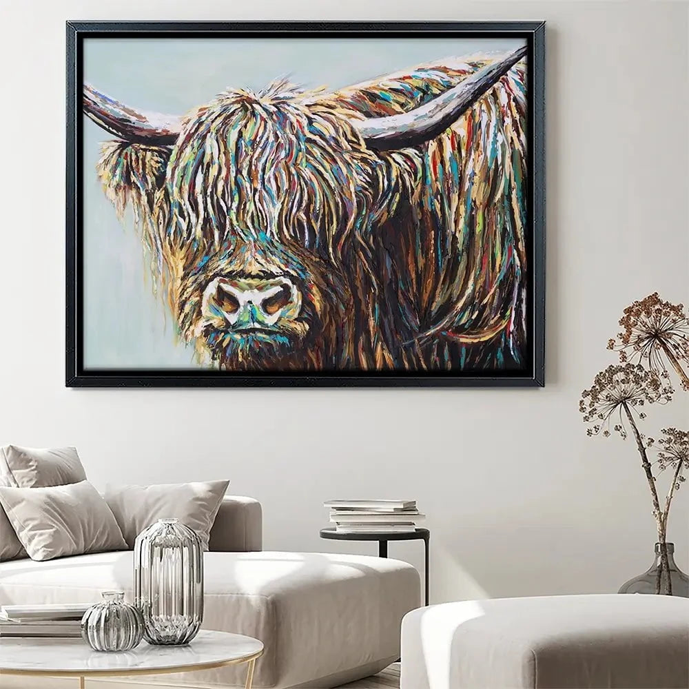 Woolly Highland Canvas Print Woolly Highland Canvas Print wall art product Carolee Vitaletti