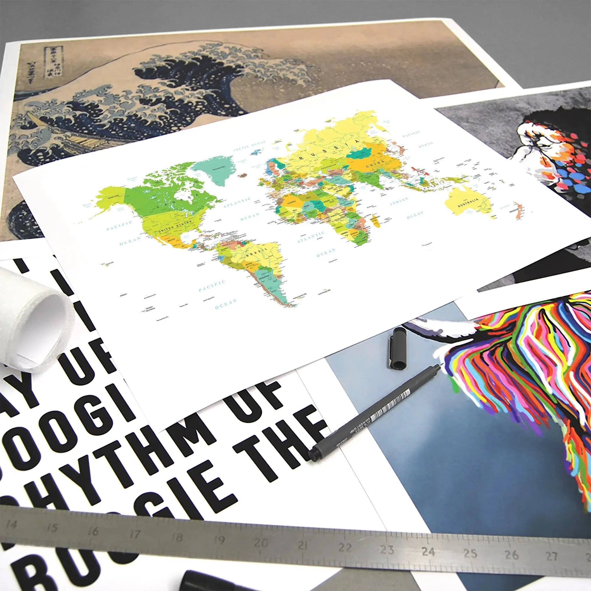 World Map Art Print World Map Art Print wall art product H Goossens