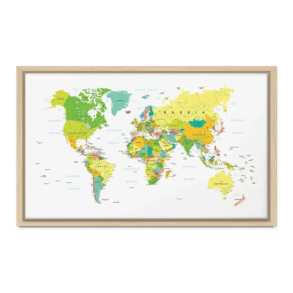 World Map Oversized Canvas Print World Map Oversized Canvas Print wall art product Independent