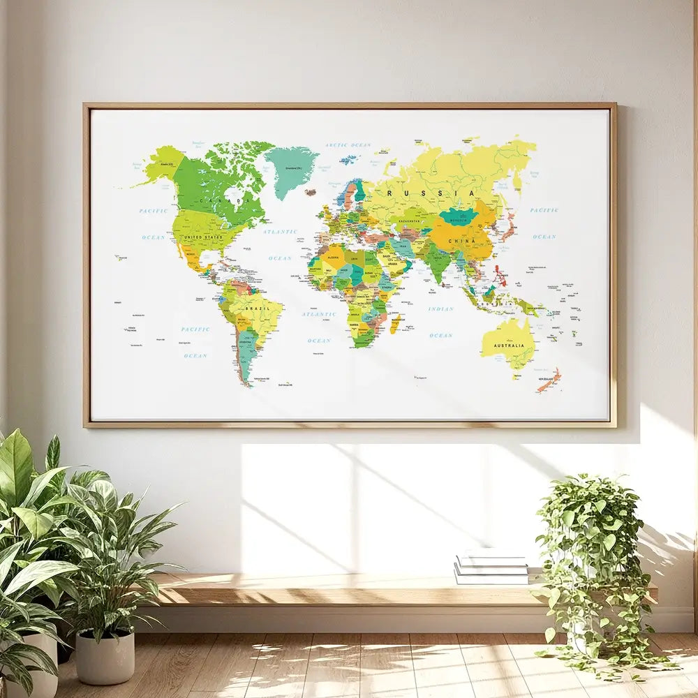 World Map Oversized Canvas Print World Map Oversized Canvas Print wall art product Independent