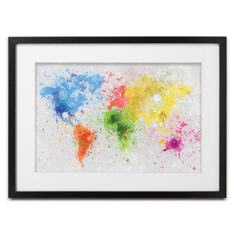 World Map Paint Splash Framed Art Print wall art product Lightman4289 / Shutterstock