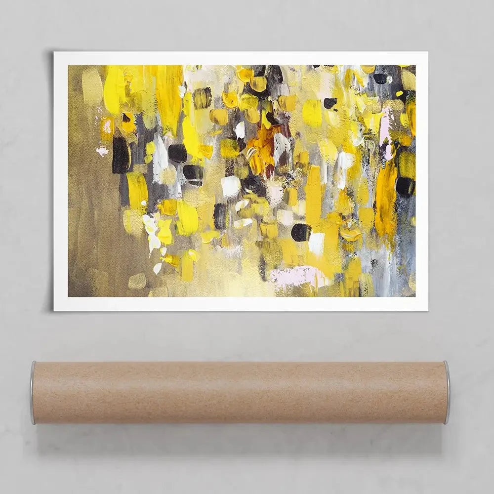 Yellow Abstract Art Print Yellow Abstract Art Print wall art product Anna Selina / Shutterstock
