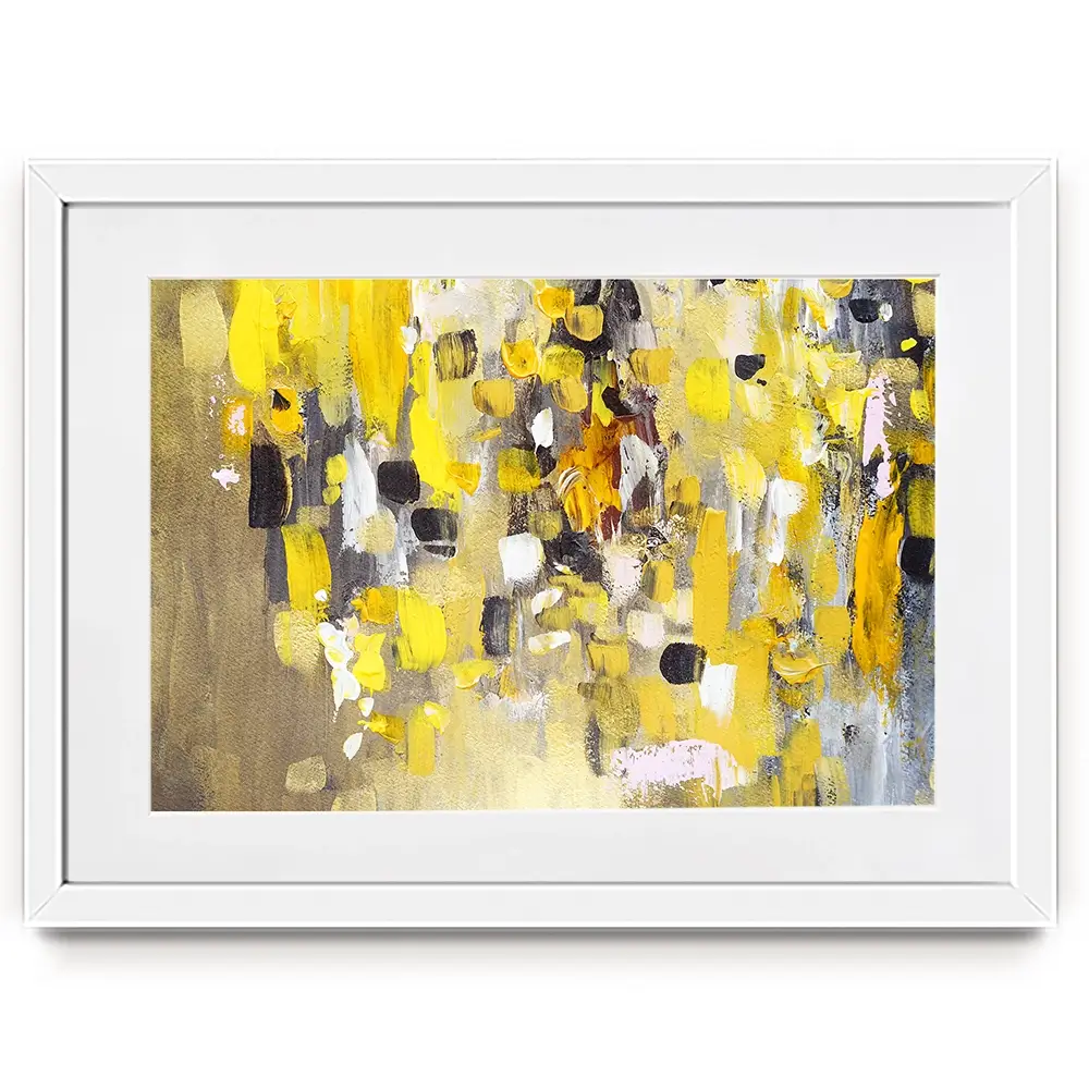 Yellow Abstract Framed Art Print Yellow Abstract Framed Art Print wall art product Anna Selina / Shutterstock