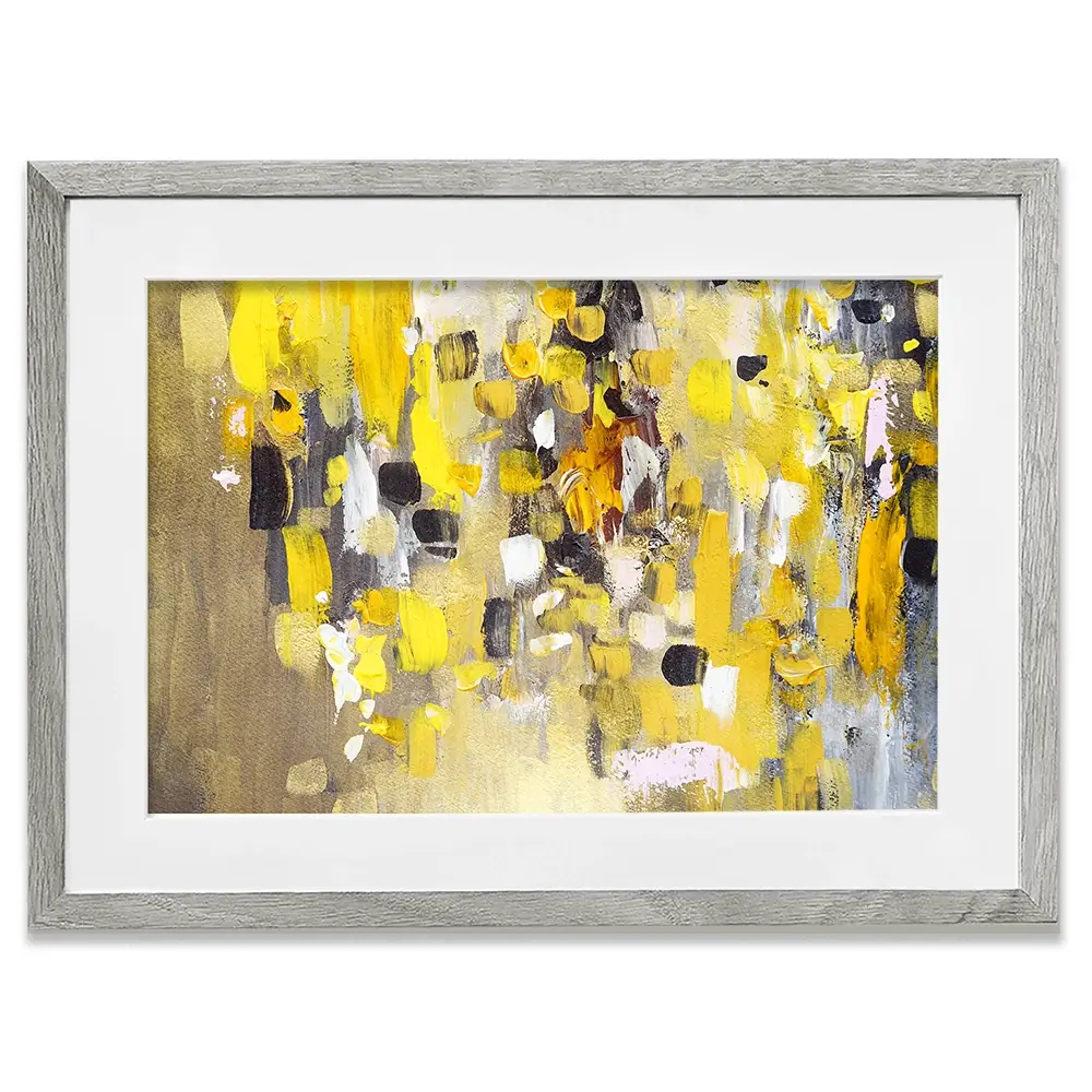 Yellow Abstract Framed Art Print Yellow Abstract Framed Art Print wall art product Anna Selina / Shutterstock