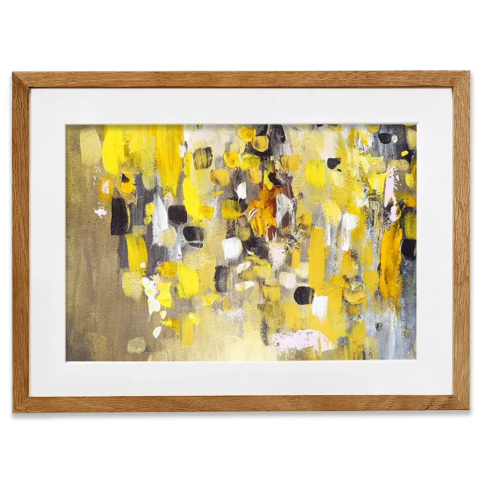 Yellow Abstract Framed Art Print Yellow Abstract Framed Art Print wall art product Anna Selina / Shutterstock