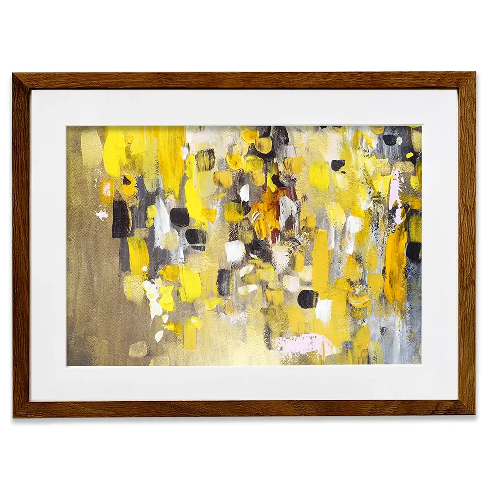 Yellow Abstract Framed Art Print Yellow Abstract Framed Art Print wall art product Anna Selina / Shutterstock