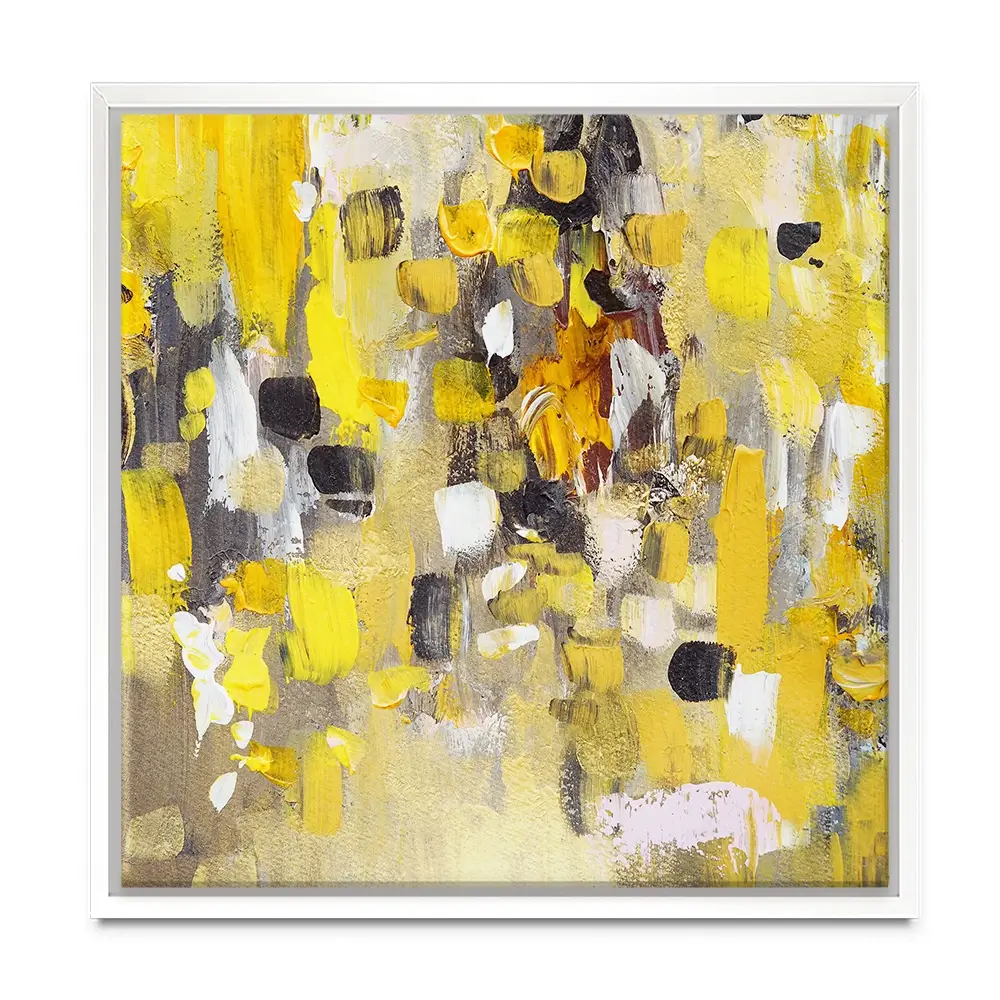 Yellow Abstract Square Canvas Print Yellow Abstract Square Canvas Print wall art product Anna Selina / Shutterstock
