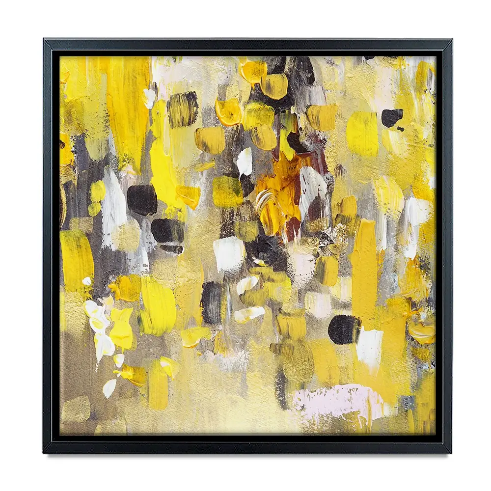 Yellow Abstract Square Canvas Print Yellow Abstract Square Canvas Print wall art product Anna Selina / Shutterstock