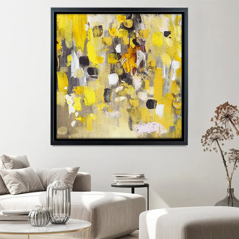 Yellow Abstract Square Canvas Print Yellow Abstract Square Canvas Print wall art product Anna Selina / Shutterstock