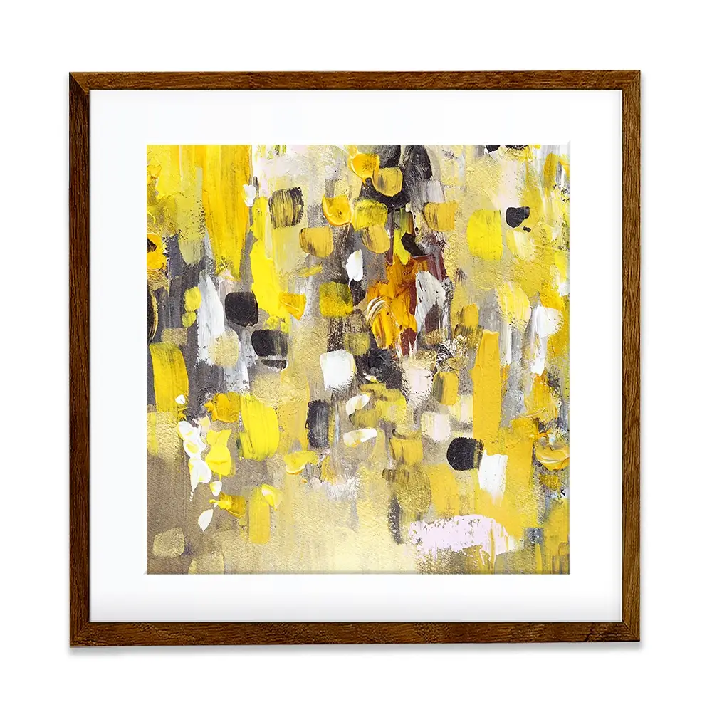 Yellow Abstract Square Framed Art Print Yellow Abstract Square Framed Art Print wall art product Anna Selina / Shutterstock