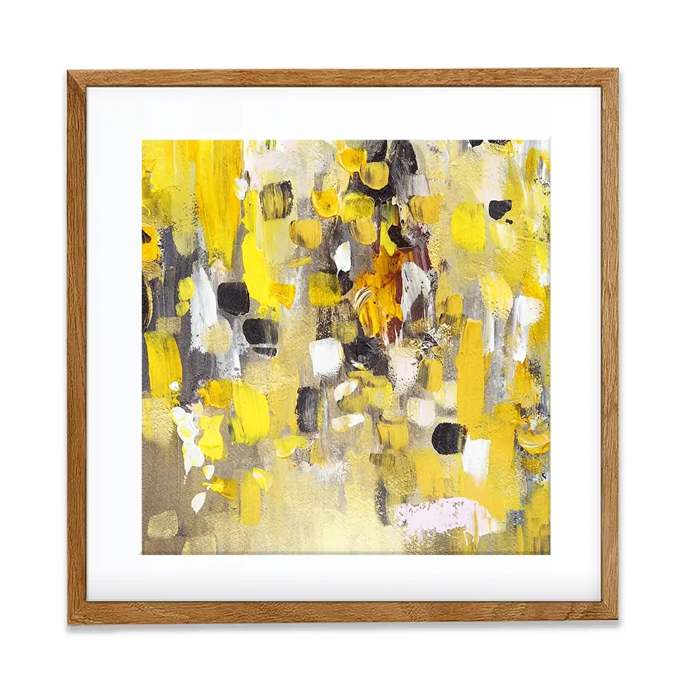 Yellow Abstract Square Framed Art Print Yellow Abstract Square Framed Art Print wall art product Anna Selina / Shutterstock