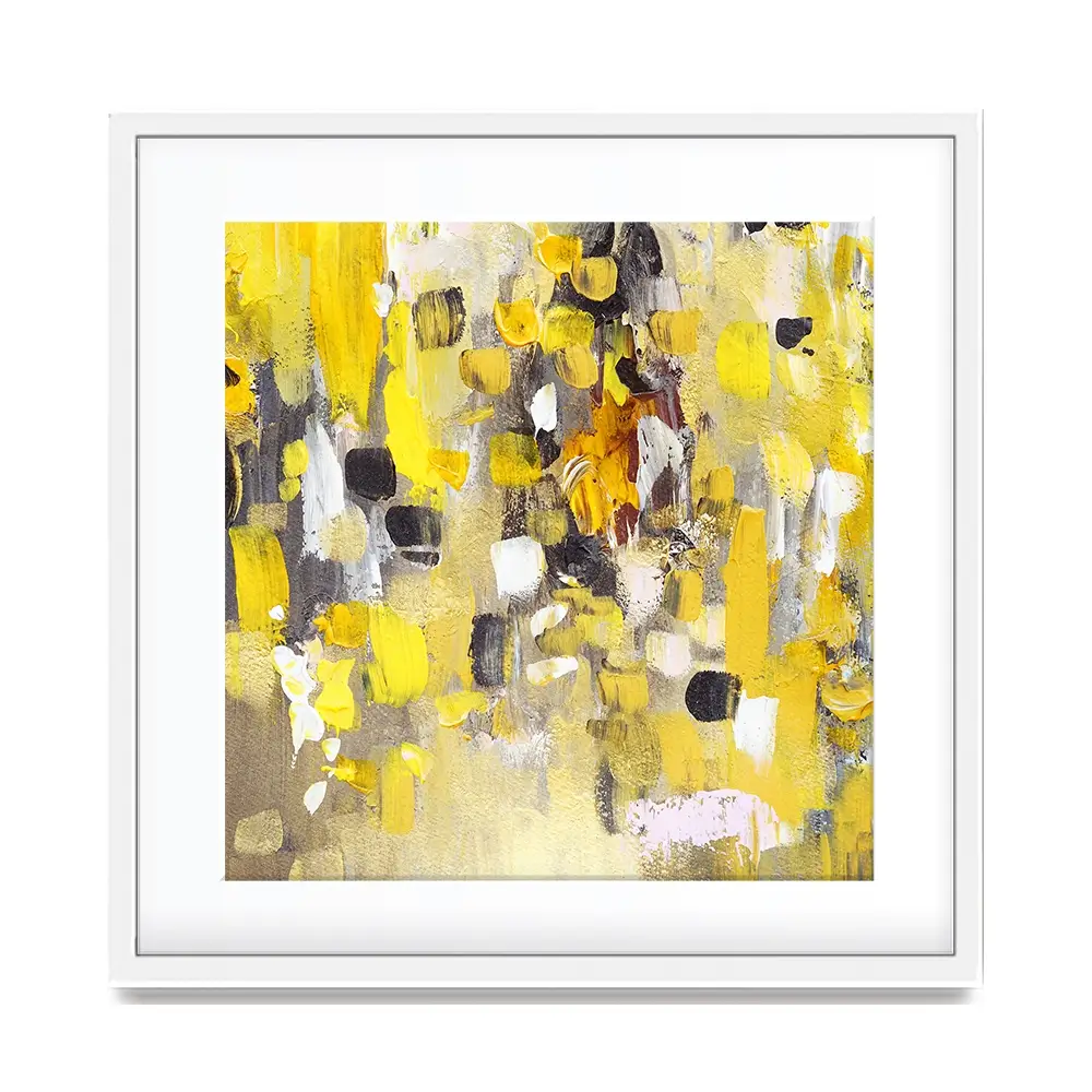 Yellow Abstract Square Framed Art Print Yellow Abstract Square Framed Art Print wall art product Anna Selina / Shutterstock