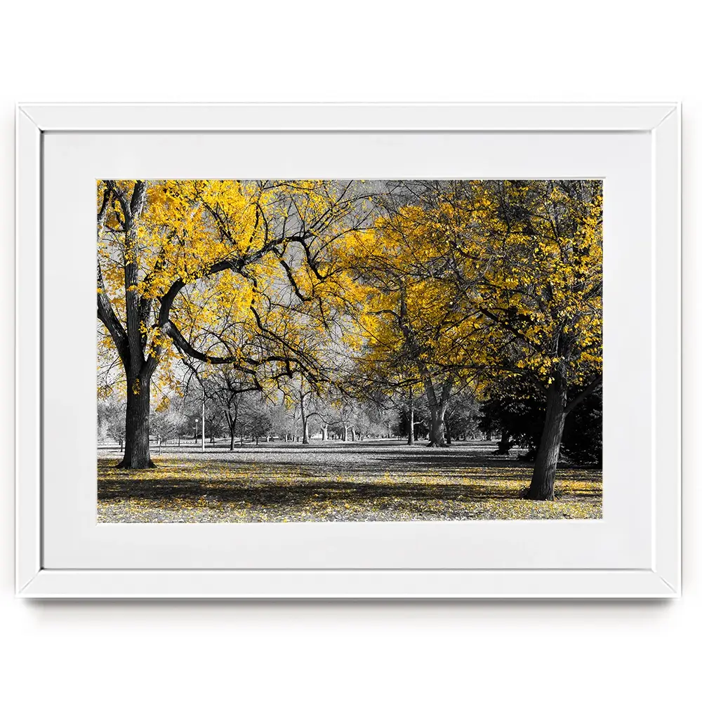 Yellow Blossom Trees Framed Art Print Yellow Blossom Trees Framed Art Print wall art product Ryan DeBerardinis / Shutterstock