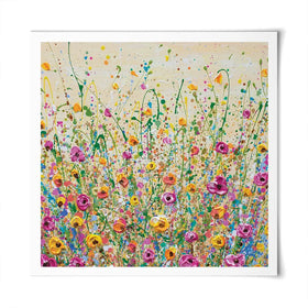 Yellow Meadow Square Art Print Yellow Meadow Square Art Print wall art product Olga Tkachyk