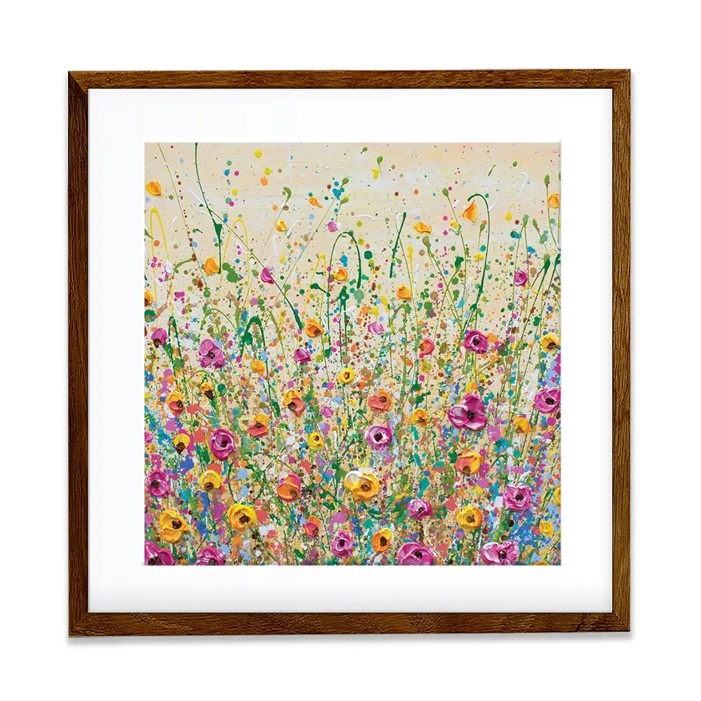 Yellow Meadow Square Framed Art Print Yellow Meadow Square Framed Art Print wall art product Olga Tkachyk