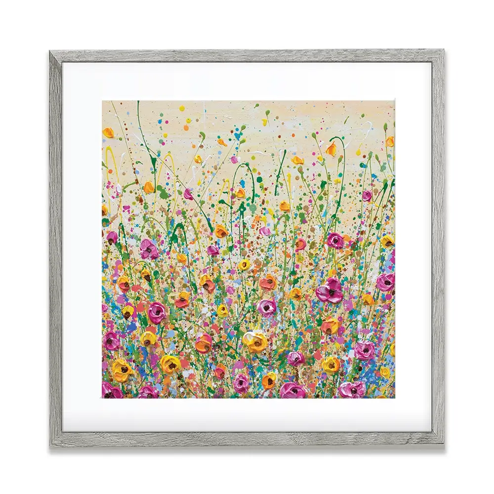 Yellow Meadow Square Framed Art Print Yellow Meadow Square Framed Art Print wall art product Olga Tkachyk